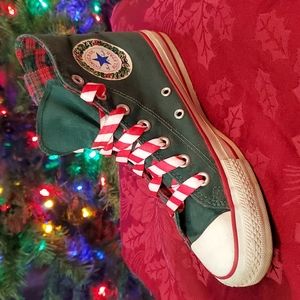 Vintage 90s CONVERSE Chuck Taylor Christmas🎄shoes bells green red